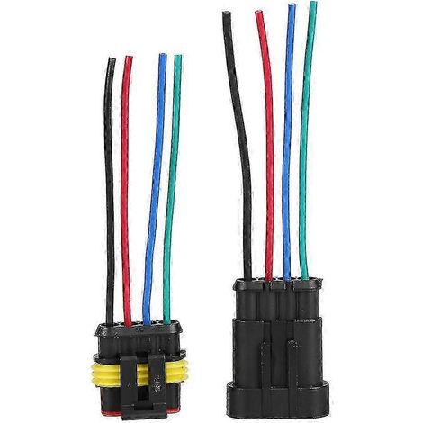 Connecteur électrique automobile étanche à 4 broches avec fiche de fil pour autoroute (1/5)