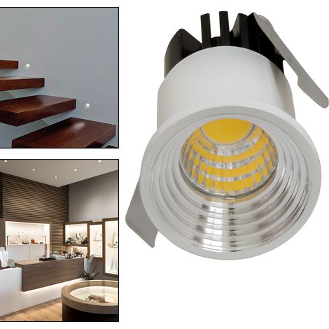 FARO FARETTO LED PUNTO LUCE SPOT LIGHT ROTONDO COLORE BIANCO ARGENTO DA INCASSO 3W 3000K 4000K 6500K IP20 - Colore Luce:Bianco Naturale (1/5)
