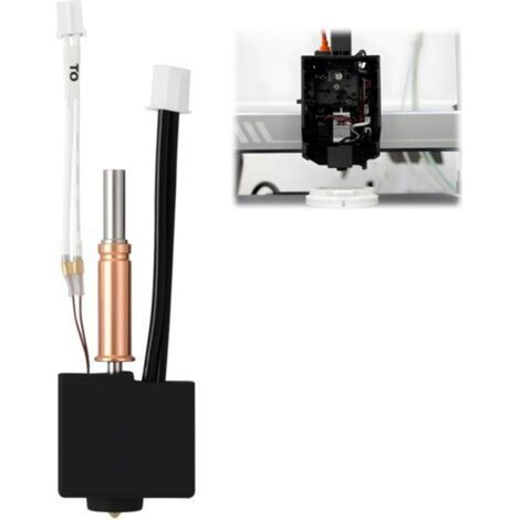 Kit Hotend Compatible avec Anycubic Kobra 3, Kobra 3 Combo, Imprimante 3D, avec Bloc Chauffe Bimétallique, Buse en Laiton 0,4 mm et Manchon Silicone, pour Impression Précise des Performances Stables (1/5)