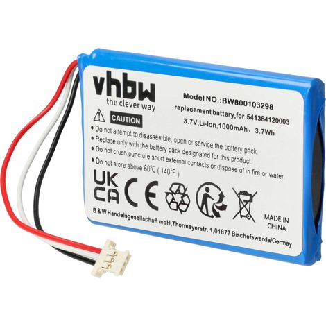 vhbw Akku kompatibel mit Navigon 42 Easy, 42 Live, 42 Plus, 42 Premium, 72 Easy GPS Navigation Navi (1000mAh, 3,7V, Li-Ion)