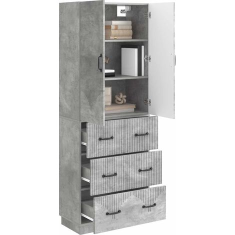 Set di armadi 2 pz Grigio Cemento 66 x 34,5 x 87 cm DAS155819 (1/5)