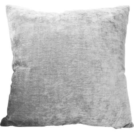 Coussin Déco en Velours "Velvet" 40x40cm Gris Clair
