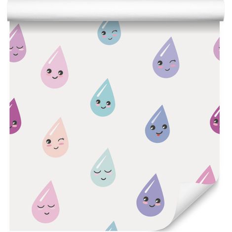 Papel pintado con un alegre y colorido diseño para salón y dormitorio, 50x1000 cm. (1/5)