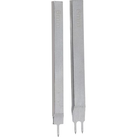 Perforateur cuir 6mm 1 dent 2 dents, poinçon DIY acier blanc, trous larges, pénétration facile, kit outillage maroquinerie (1/5)