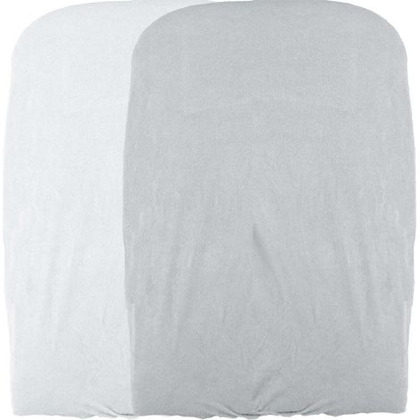 DOMIVA Lot 2 Housses matelas a langer - Peche/Perle