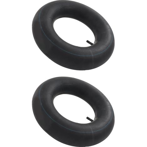 2 Pneus 4.80/4.00-8 avec valve droite pour tondeuses, tracteurs, diables, diamètre extérieur 15,5 pouces, paire (1/5)
