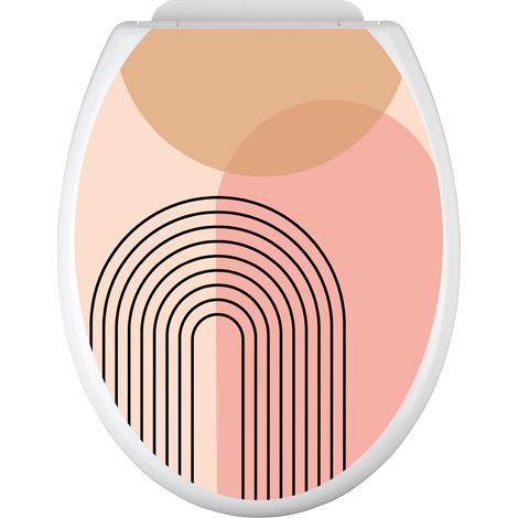 Stickers Abattant WC - Boho - 35x43 cm - Adhésif + Protection BRILLANTE (1/2)