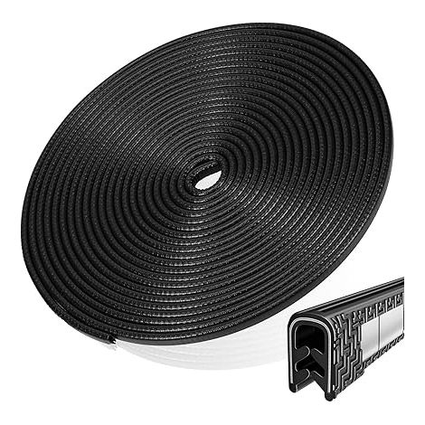 Protection Portiere Voiture, Porte de en Forme U, Joint Voitures pour Berline, Camions, SUV, VTT (Noir) (1/5)