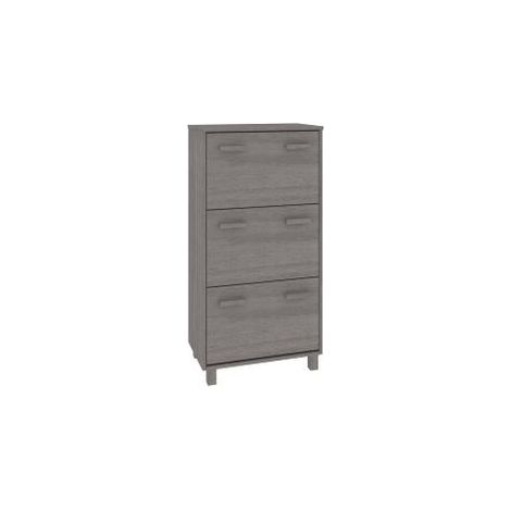 Armoire à chaussures en pin massif Verla L 60x117 - Format Pratique-Gris (1/5)