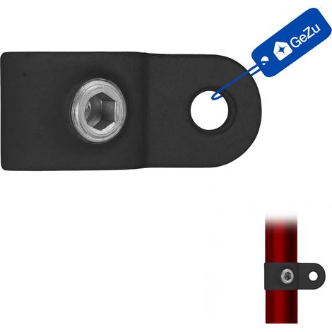 Cosse simple mâle Klemp Ø27 mm galvanisé à chaud noir – fixation simple mâle clé de serrage – Raccord ubulaire croix, kee klamp, connecteur voies – GeZu Impex
