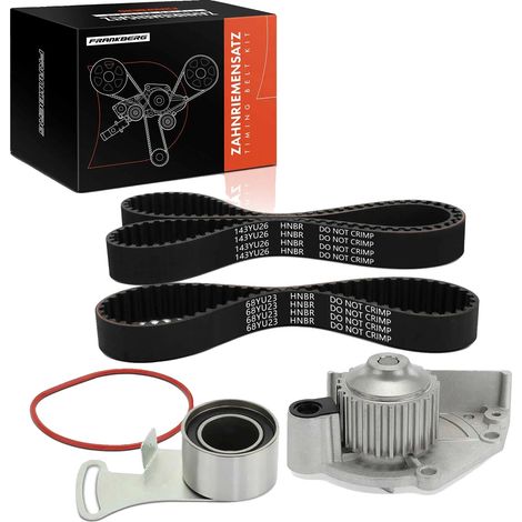Kit cinghia di distribuzione, lunghezza 1144 mm, larghezza 26 mm, numero di cinghie 2, numero di denti 143, include pompa dell'acqua (1/5)