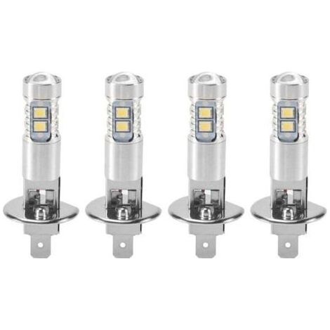 4 Pièces Ampoules LED H1 Phare Conduite Brouillard 6000K Blanc Lumière 200W (1/4)
