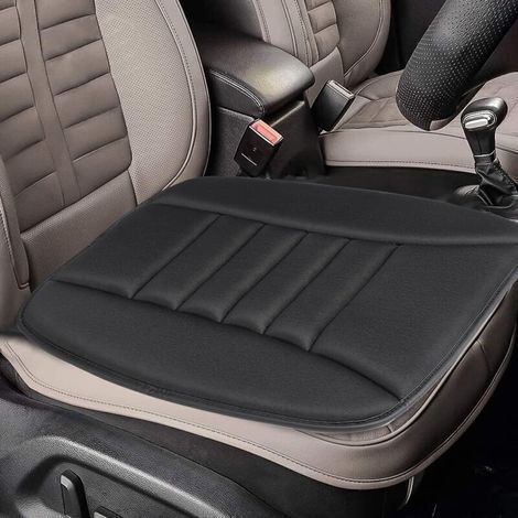 Coussin Voiture Siege, Coussin de Siège de Voiture Housse de Siège, Mousse Mémoire Protection Chaise Confortable Antidérapant Mat Pad Couverture Siège Auto, pour Auto Bureau Domicile - Noir (1/4)
