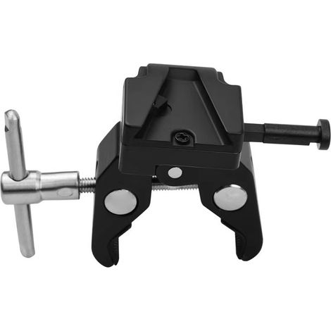 Pince de fixation batterie V‑Mount ajustable, alliage aluminium portable (1/4)