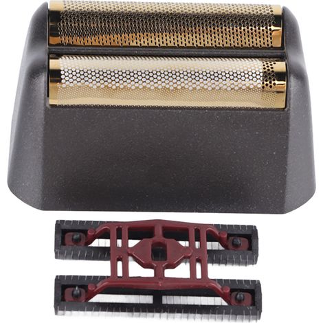 Decdeal Bart Trimmer Folienkopf Edelstahl Ersatz und Cutter Accessoire Schwarz und Gold