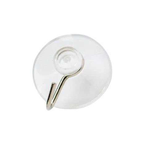 Bulk Hardware BH00023 Paquet de 20 Crochets a ventouse Transparent 25 mm