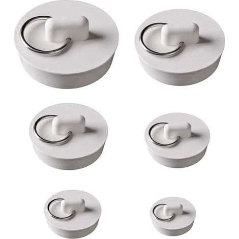 Bouchon d\'Évier de vidange en Caoutchouc pour Lavabo de Cuisine en Silicone Bouchon d\'évier de Baignoire Our Baignoire, Tailles 6 Pièces (1/5)