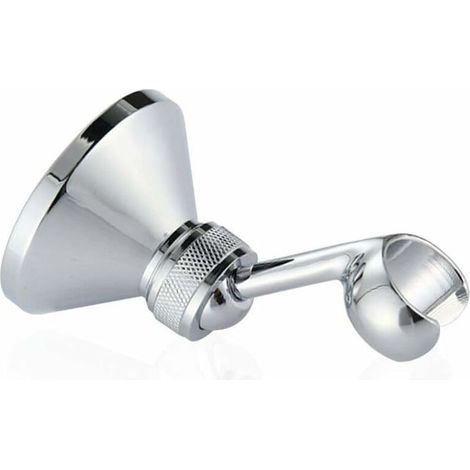 Support de douchette à main, support de pommeau de douche omnidirectionnel en cuivre, support de pommeau de douche mural chromé réglable (1/5)