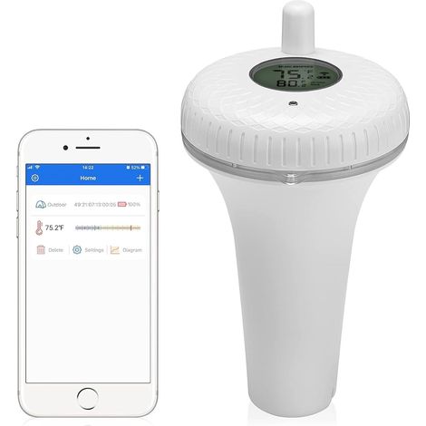 Thermomètre Piscine Bluetooth Contrôle App Enregistreur Temperature (1/5)