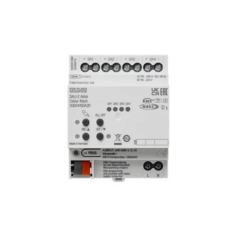 Jung KNX DALI-2 Actuador Colour 4 veces, REG, 4 TE, Secure 30004 1S DA2 R