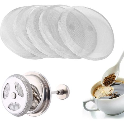 Filtri di ricambio per macchine da caffè French press (confezione da 5) - maglia in acciaio inossidabile 304
