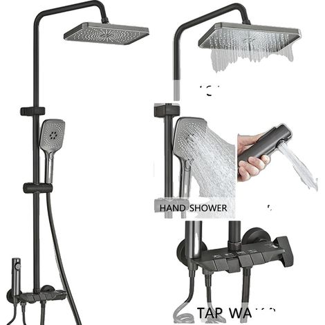 Ensemble de robinet de douche, douche supérieure, douche à main, bidet (1/2)