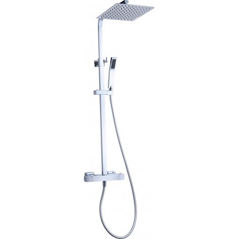 Colonne de douche carrée thermostatique PF Robinetterie CUBRA Confort