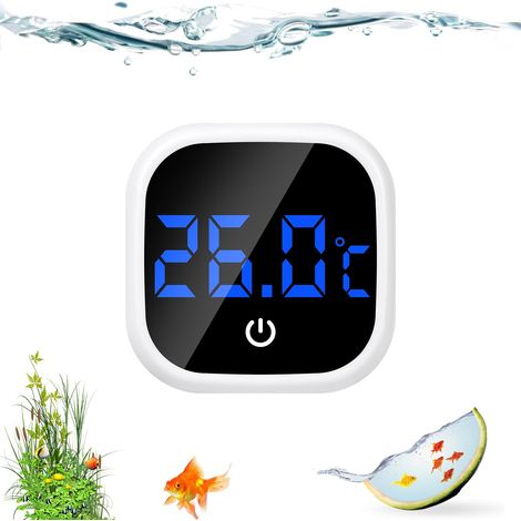 Thermomètre d'Aquarium, Thermomètre Aquarium Haute Précision 0,1 ℃, affichage LED, Mini Thermomètre Numérique d'aquarium, Capteur de Température Préci pour Aquarium, Marine, Eau Douce (1/5)