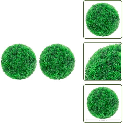 The Living Store Bolas de boj artificial 2 unidades 22 cm - Boj artificial