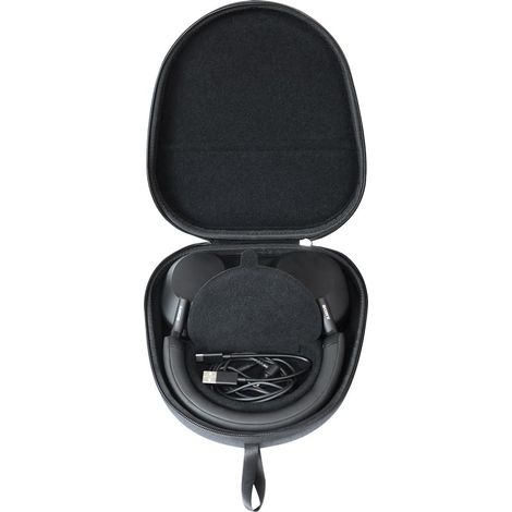 Hartschalen-Reiseetui für Sony WH-1000XM5, Reiseetui für Sony WH-1000XM5 Lautsprecher mit zusätzlicher Netztasche für Ladekabel und Zubehör, Schwarz (1/5)