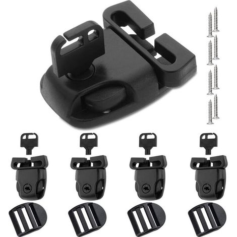 4 PCS Clips de Protection pour Spa, Clips de Rechange pour Housse de Spa avec Clés et Boucle Coulissante, Accessoires de Matériel, pour Spa Loquets de Remplacement Clip (1/5)