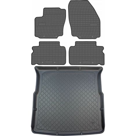 Juego de alfombrillas de goma para coche y alfombrilla para maletero para Ford S-Max I Minivan (05.2006-2010). (1/5)