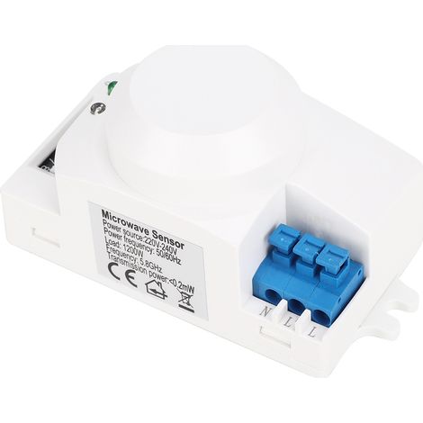 Capteur radar à micro-ondes SK-600 360° avec détecteur de mouvement corporel, interrupteur de lumière et inducteur automatique 220-240 V
