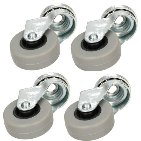 Lot de 4 roulettes pour meubles Ø 40 mm Convient pour tous les sols (1/5)