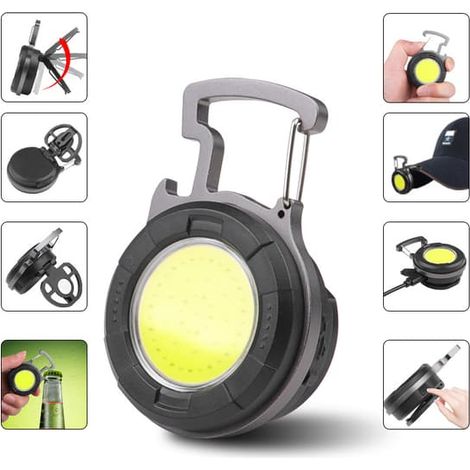 Mini lampe porte-clés multifonctionnelle, lampe de travail, lampe de réparation automobile, lampe torche d'urgence pour usage domestique. (1/2)