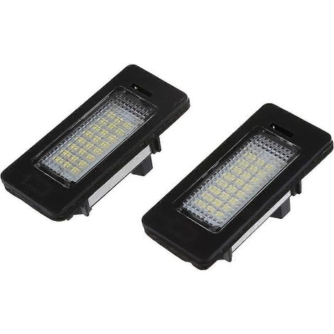 Paire d'ampoules LED 3528 pour plaque d'immatriculation, sans erreur, compatibles avec les BMW Série 5 E39, E60, E61 et E90. (1/5)