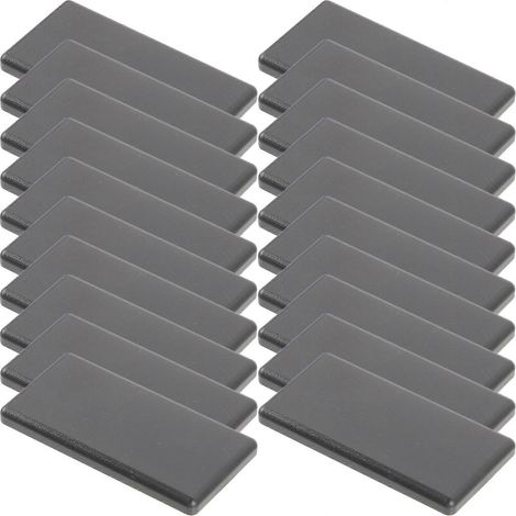 20 embouts de profilé en aluminium 2040 - Accessoire de protection pour profilés en aluminium-4x2cm-Black