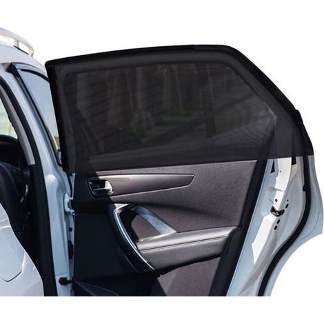 Lot de 2 pare-soleil extensibles pour vitres de voiture - Moustiquaires respirantes pour grands SUV, pick-ups, camions et minivans, idéaux pour le camping en voiture