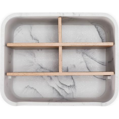 Ce porte-stylo multifonctionnel est idéal pour les bureaux à domicile. Robuste et durable, il arbore une texture marbrée blanche et un design élégant, ce qui le rend parfait pour organiser votre espac (1/4)