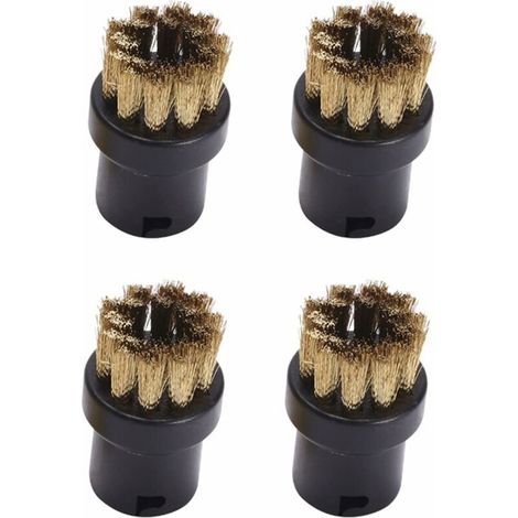 DEESSE SHOP - Lot de 4 brosses de nettoyage rondes de rechange pour nettoyeur vapeur Karcher SC1 SC2 SC3 SC4 SC5 SC7 (cuivre) (1/5)