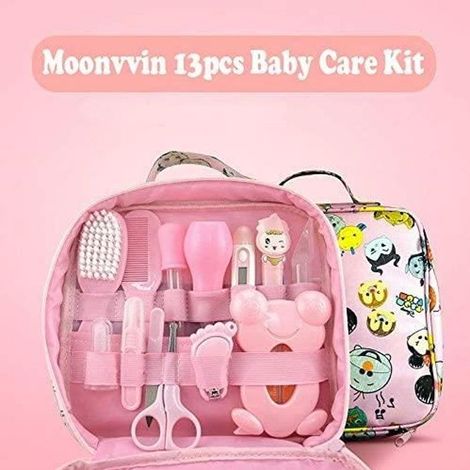 Kit de Soins pour Bébé 13pcs / Set Accessoires de Soins de Santé pour Accessoires de Soins de Santé pour Voyage à Domicile(Rose) (1/4)