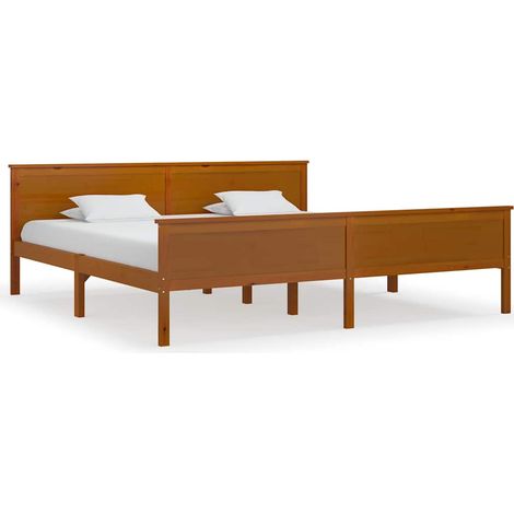 Maison Exclusive - Giroletto senza Materasso Ambra in Legno di Pino 200x200 cm (1/5)