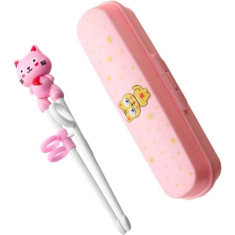paire de baguettes d'apprentissage pour enfants, en forme d'animaux mignons, faciles à utiliser. (1/2)