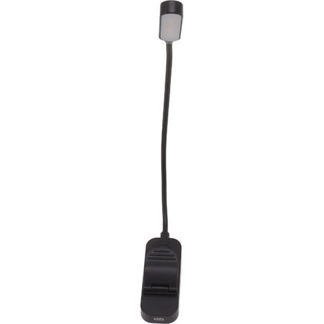 Hztyyier Lampe de Lecture Portable Rechargeable à Clip, 3 Couleurs de Température, intensité Variable en Continu, 8 Led, Chargeur USB, Légère (1/5)