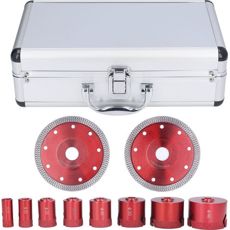 Kit de scies cloches brasées pour perceuse diamantée, meuleuses d'angle, filetage M14 pour verre, marbre, granit. (1/5)