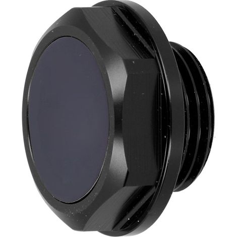 Bouchon de remplissage d'huile moteur en alliage d'aluminium anodisé noir, accessoire automobile. (1/5)