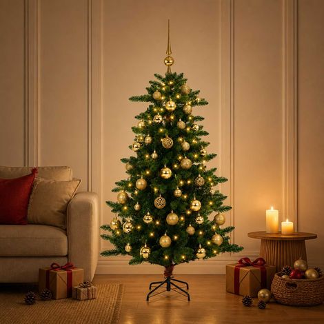 vidaXL Artificial Christmas Tree with Bauble 150 cm 150 LED (1/5)