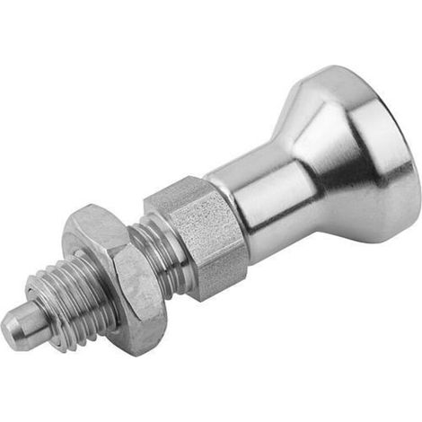 KIPP Arretierbolzen GR.2 M12 x 1,5 Ø 6mm Form B Edelstahl Kontermutter (1/3)