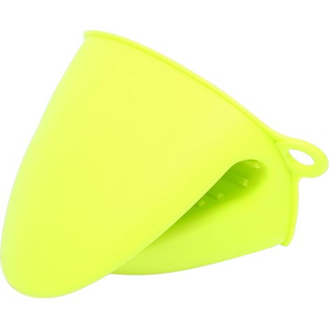 Gants de cuisine en silicone résistants à la chaleur pour l'épilation au four et à la cire, utilisables en salon de coiffure vert. (1/5)