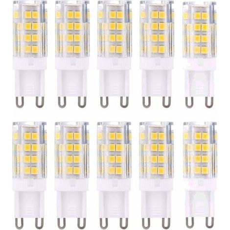 G9 LED Lampe Ampoules, Blanc Chaud 3000K 5W Lumiere équivalent aux ampoules halogènes de 40 W 420 lumens not dimmable, lot de 10